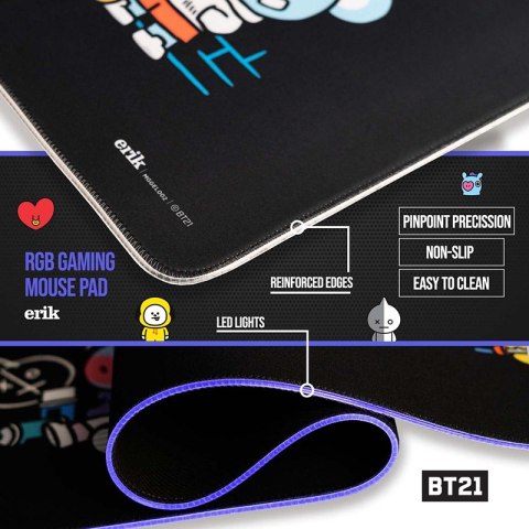 BT21 - Mata gamingowa / na biurko XXL z podświetleniem LED (90 x 40 cm)