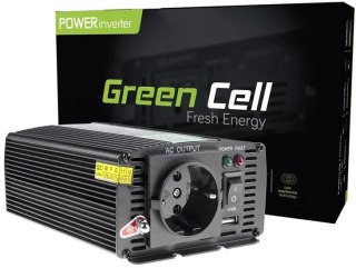 PRZETWORNICA NAPIĘCIA Green Cell 24V / 230V 300W/600W MODYFIKOWANA SINUSOIDA GREEN CELL