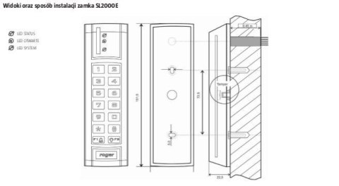 ZAMEK SZYFROWY ROGER SL2000E ROGER