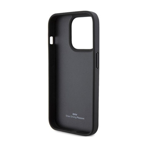 BMW Leather Hot Stamp - Etui iPhone 15 Pro (czarny)