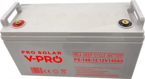 AKUMULATOR VOLT POLSKA DEEP CYCLE VPRO SOLAR 12V 140AH VRLA BEZOBSŁUGOWY VOLT POLSKA