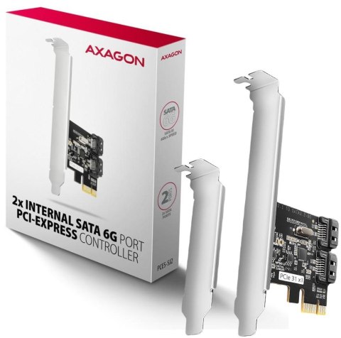 Kontroler Axagon PCES-SJ2 PCIe 2x wewnętrzny port SATA AXAGON