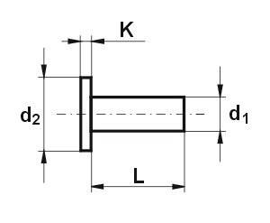 NIT ALUMINIOWY PEŁNY Z ŁBEM WALCOWYM 4.0*25 MM