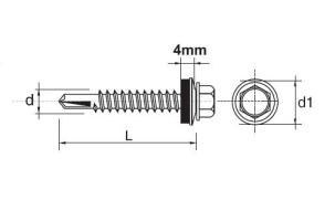 WKRĘT SAMOWIERTNY IMPAX Z EPDM OCYNKOWANY 5.5*25MM #5MM