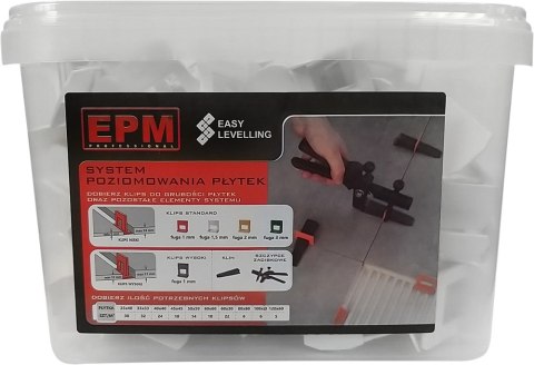 SYSTEM UKŁADANIA PŁYTEK EASY LEVELING 200 KLIPSÓW 1,5MM