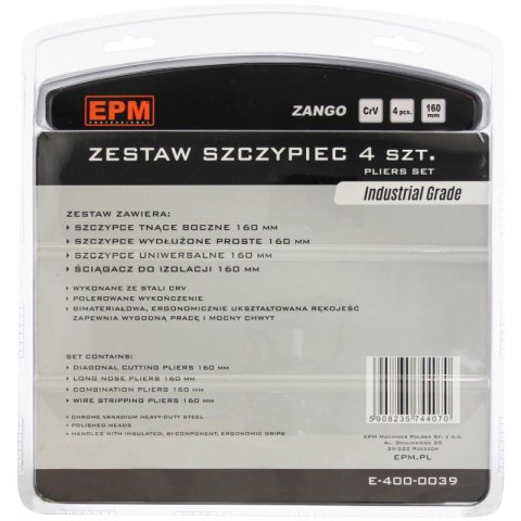 ZESTAW SZCZYPIEC 4 SZTUKI 160MM CRV ZANGO