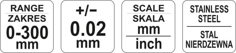 SUWMIARKA 300MM DOKŁADNOŚĆ 0,02 / 0,001'MM