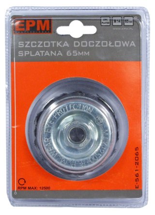 SZCZOTKA DOCZOŁOWA SPLATANA 65MM ZN