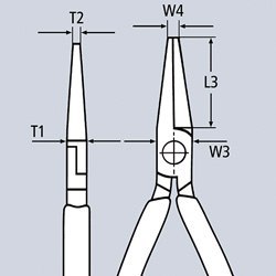 SZCZYPCE TNĄCE PÓŁOKRĄGŁE IZOLOWANE 200MM