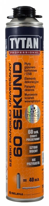 TYTAN PIANOKLEJ UNIWERSALNY PISTOLETOWY 60 SEKUND 750ML