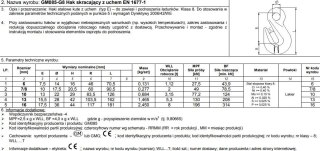 HAK SKRACAJĄCY Z UCHEM 13MM WLL5.3T G8 EN1677-1