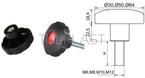 POKRĘTŁO GWIAZDKOWE POK 03 FI 50 M10*48 PP 837