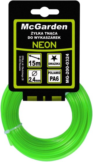 ŻYŁKA DO WYKASZARKI GWIAZDKA NEON 2,0MM 15M