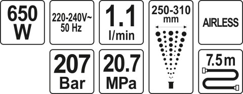 AGREGAT MALARSKI HYDRODYNAMICZNY 650W