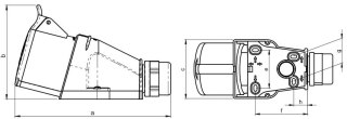 GNIAZDO IZOLACYJNE STAŁE 32A 400V CZERWONE 3P+N+Z IP44