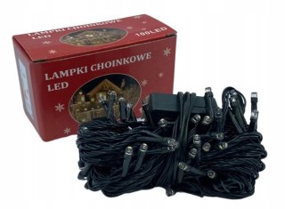 LAMPKI CHOINKOWE 100LED CIEPŁE BIAŁE 5,3M