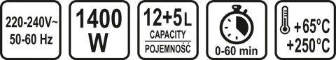 KOMBIWAR HALOGENOWY 17L, CZARNY KOMBIWAR HALOGENOWY 17L, CZARNY