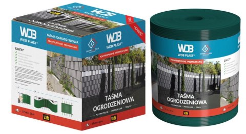 TAŚMA OGRODZENIOWA PREMIUM PP ZIELONY 190MM*26MB TAŚMA OGRODZENIOWA PREMIUM PP ZIELONY 190MM*26MB