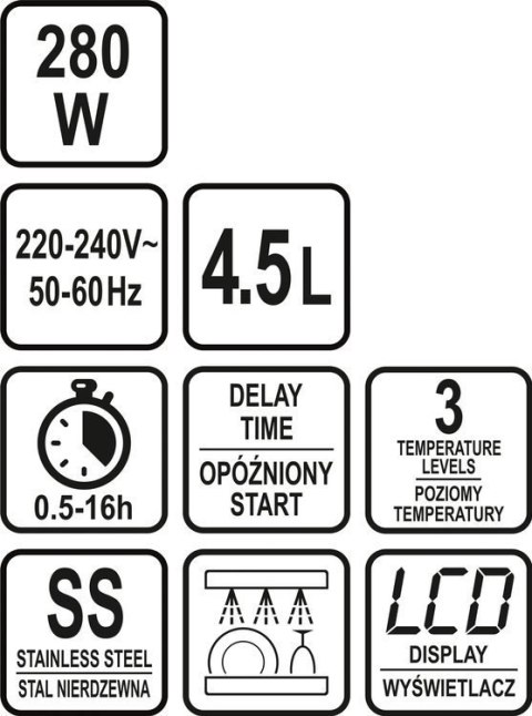 WOLNOWAR 290W, 4.5L. Z CZASOMIERZEM