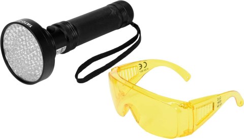 ZESTAW LATARKA UV 100 LED I OKULARY ZESTAW LATARKA UV 100 LED I OKULARY