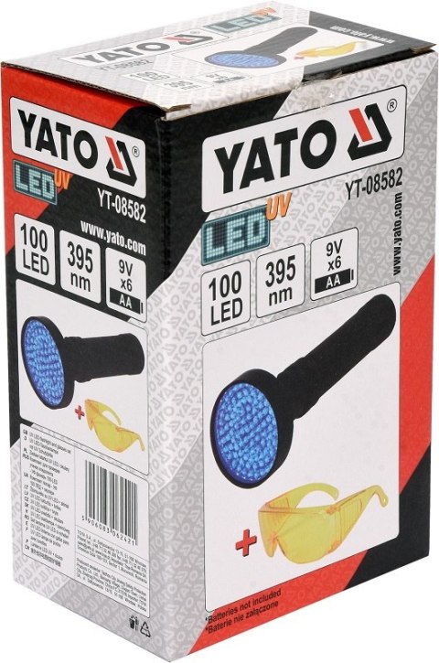 ZESTAW LATARKA UV 100 LED I OKULARY ZESTAW LATARKA UV 100 LED I OKULARY
