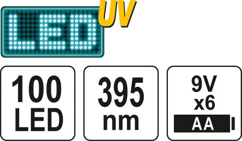 ZESTAW LATARKA UV 100 LED I OKULARY ZESTAW LATARKA UV 100 LED I OKULARY