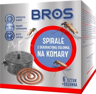 SPIRALE NA KOMARY Z DEKORACYJNĄ OSŁONĄ 6SZTU.