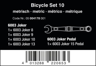 ZESTAW KLUCZY PŁASKO-OCZKOWYCH BICYCLE SET 10SZT.