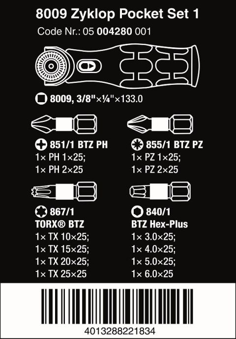 ZESTAW ZYKLOP POCKET SET 1, 13CZ.