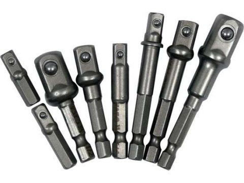 ZESTAW ADAPTERÓW HEX DO NASADEK 8SZT. ZESTAW ADAPTERÓW HEX DO NASADEK 8SZT.