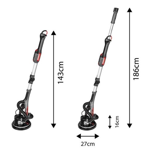 SZLIFIERKA DO GIPSU 800W , 225MM/215 MM, LED