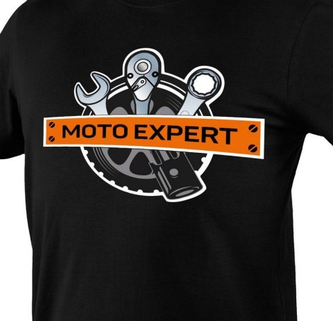 T-SHIRT Z NADRUKIEM MOTO EXPERT ROZMIAR M T-SHIRT Z NADRUKIEM MOTO EXPERT ROZMIAR M