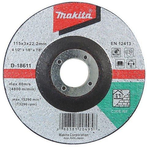 TARCZA SZLIFIERSKA DO BETONU 115*3 MM C30S