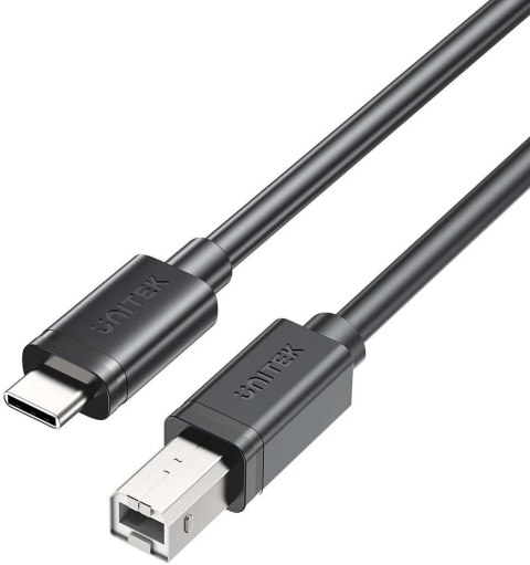 Kabel do drukarki Unitek USB-C na USB B 2.0 czarny 1m UNITEK