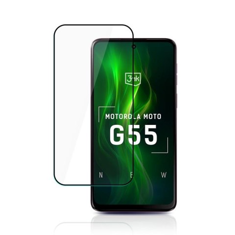 3mk HardGlass Max Lite - Szkło hartowane do Motorola Moto G55 5G (Czarny)