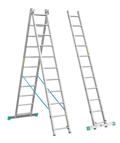 DRABINA ALUMINIOWA 3-ELEMENTOWA 420CM 7+7+7 SZCZEBLI