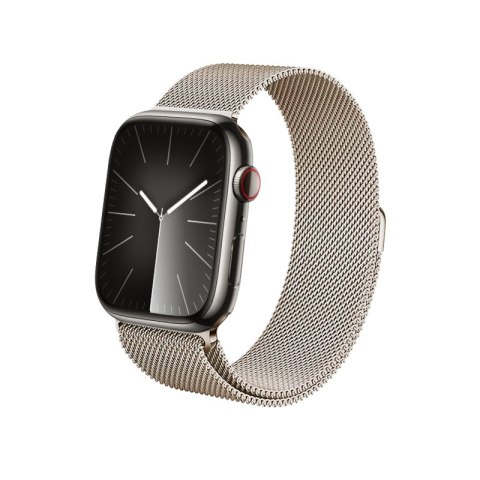 Crong Milano Steel - Pasek ze stali nierdzewnej do Apple Watch 38/40/41/42 mm (szampański)