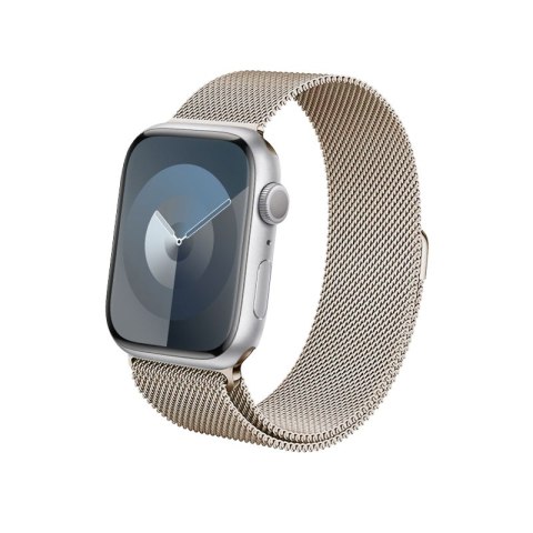 Crong Milano Steel - Pasek ze stali nierdzewnej do Apple Watch 38/40/41/42 mm (szampański)