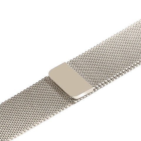 Crong Milano Steel - Pasek ze stali nierdzewnej do Apple Watch 38/40/41/42 mm (szampański)