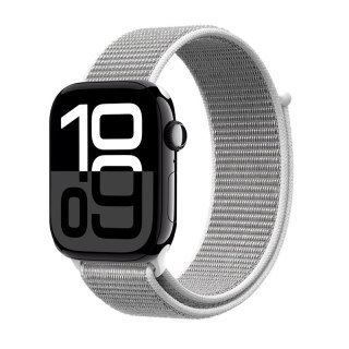 Crong Nylon - Pasek sportowy do Apple Watch 44/45/46/49 mm (Silver Grey)