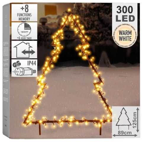 Choinka świecąca zewnętrzna metalowa 300 LED 125 cm Choinka świecąca zewnętrzna metalowa 300 LED 125 cm