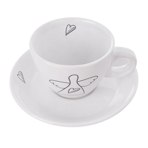 Filiżanka do kawy espresso porcelanowa biała 90 ml 2 sztuki