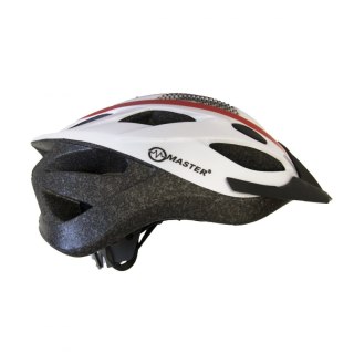 Kask Rowerowy MASTER Force M Czerwono-Biały