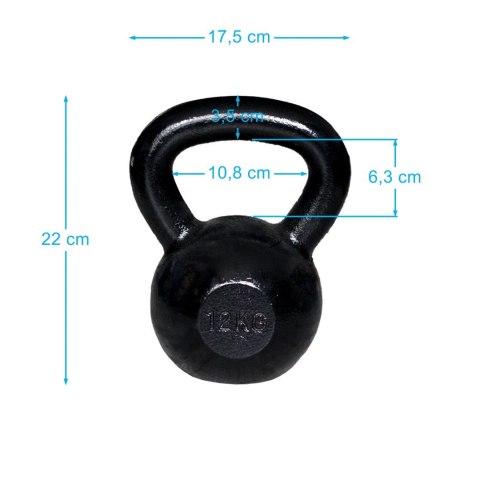 Kettlebell Żeliwny Kula Kettle SPARTAN 12 kg