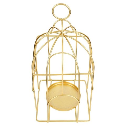 Lampion świecznik na świeczkę tealight metalowy złoty klatka dla ptaków Lampion świecznik na świeczkę tealight metalowy złoty klatka dla ptaków