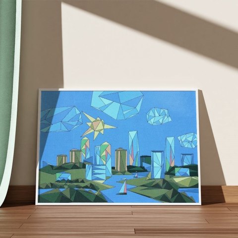Obraz do malowania po numerach z farbkami płótno pędzel zestaw 10 el. 30x40 cm