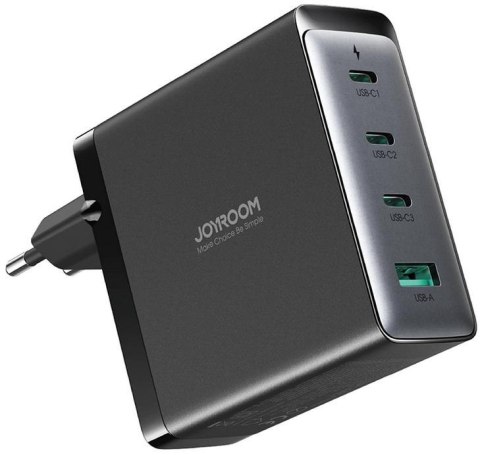 Ładowarka sieciowa Joyroom GaN Ultra JR-TCG05EU 140W PD 3.0 QC 3.0 3x USB-C 1x USB-A czarna + kabel JOYROOM