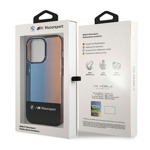 BMW Half Tricolor - Etui iPhone 14 Pro Max (czarny)