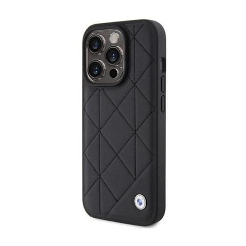 BMW Leather Quilted - Etui iPhone 15 Pro Max (czarny)