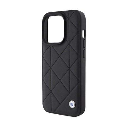 BMW Leather Quilted - Etui iPhone 15 Pro Max (czarny)